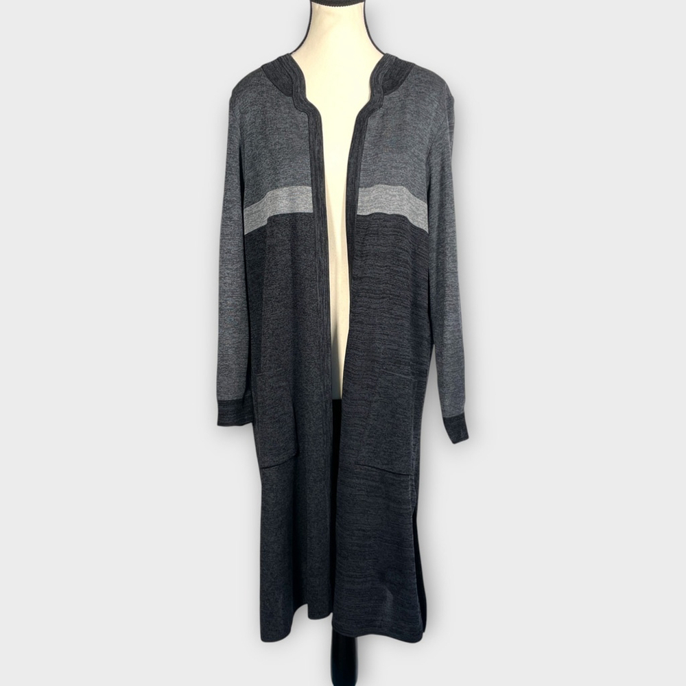 EXCLUSIVELY MISOOK Long Open Cardigan Duster XL Minimalist Normcore